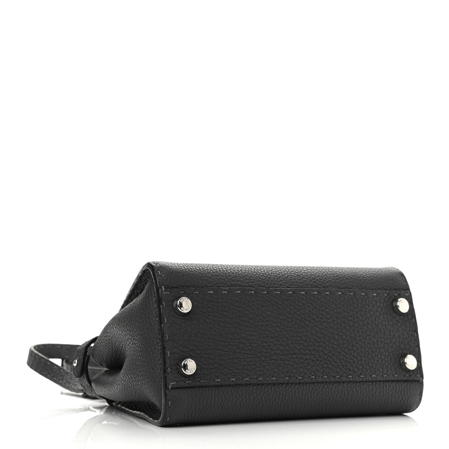 Cuoio Romano Selleria Bi-Color Mini Peekaboo Iconic Satchel Asfalto Latte
