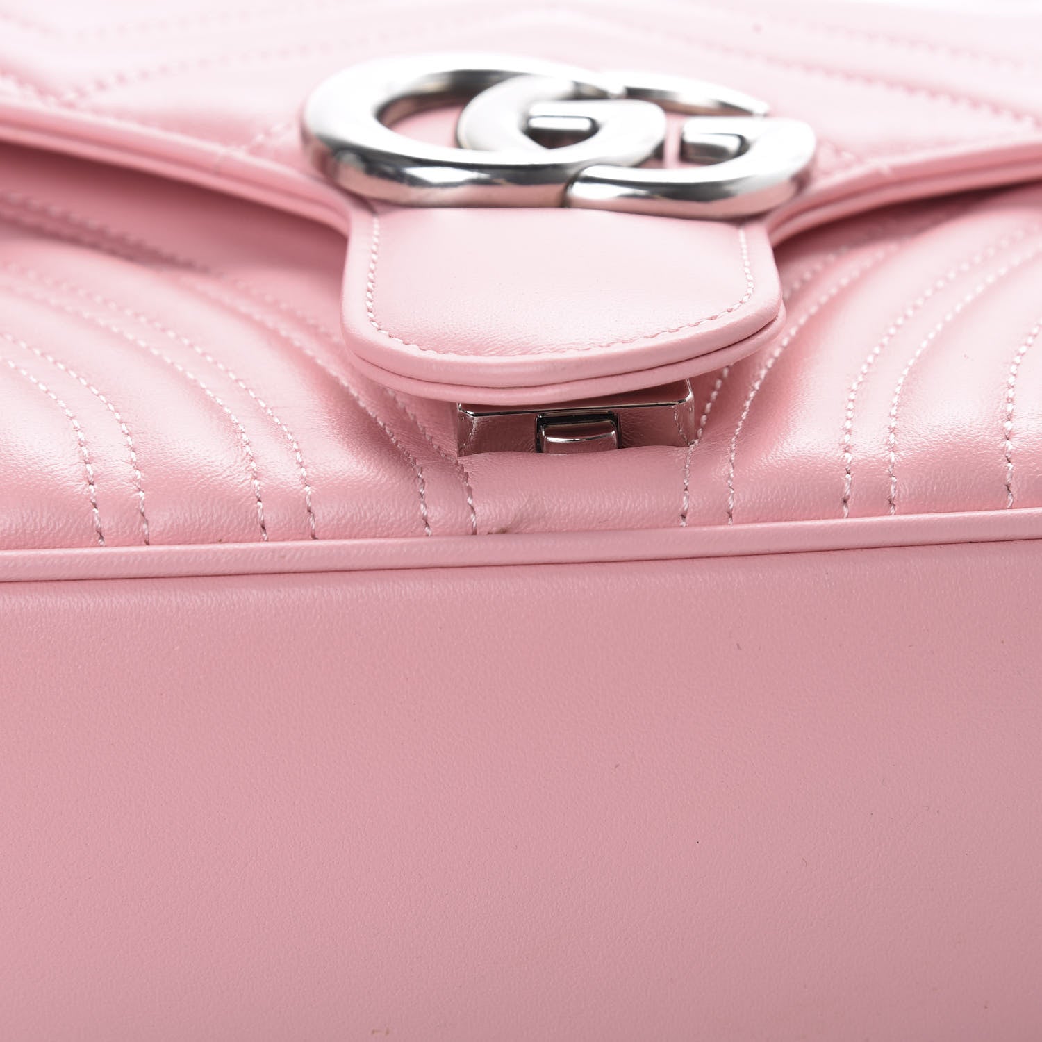 Gucci Calfskin Matelasse Small GG Marmont Shoulder Bag Wild Rose 12 of 12