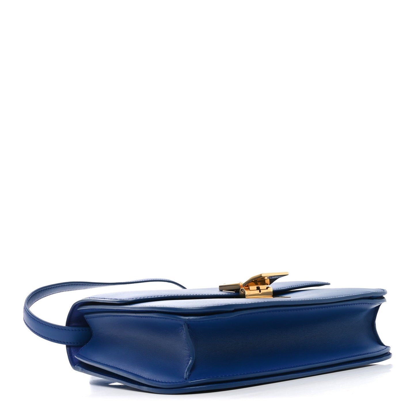 Box Calfskin Medium Classic Box Flap Bag Indigo