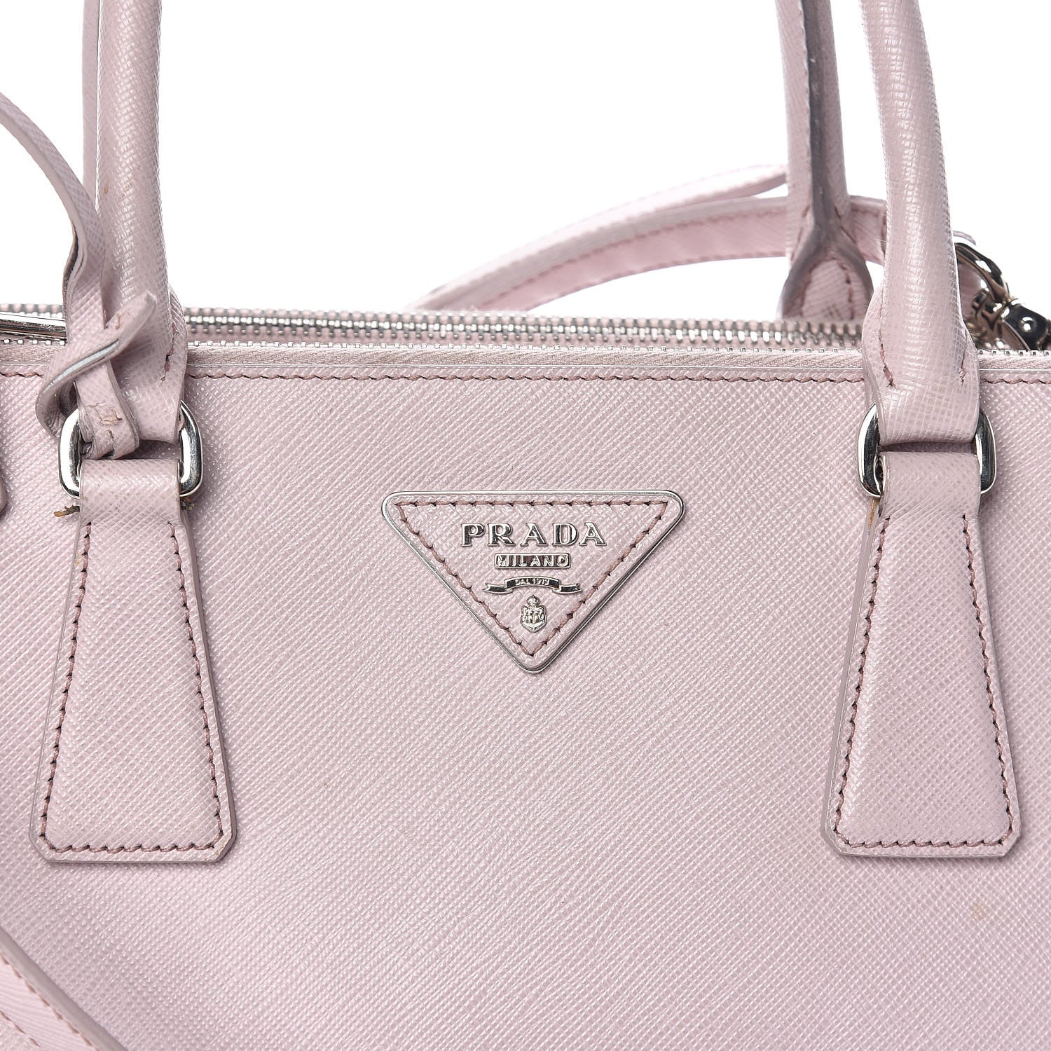 Prada Saffiano Small Galleria Double Zip Tote Mughetto 7 of 19