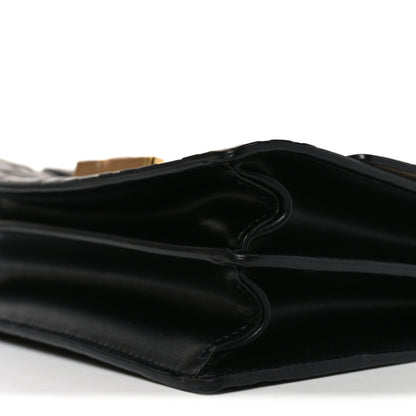 Fendi Vitello Liberty Bi-Color FF 1974 Embossed Small Kan U Shoulder Bag Maya Black 10 of 11