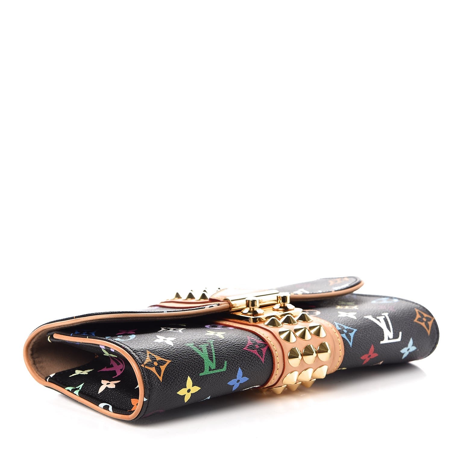 Louis Vuitton Monogram Multicolor Courtney Clutch Black 4 of 6