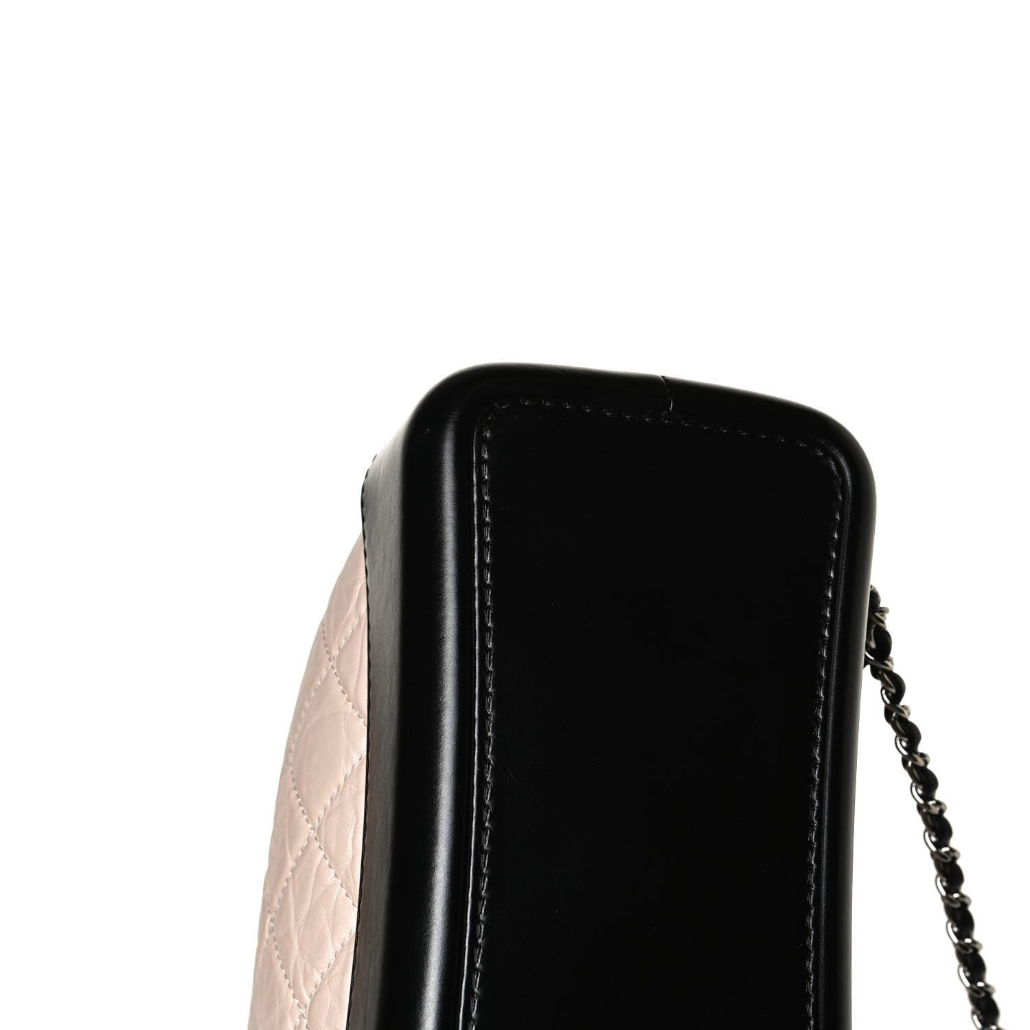 Chanel Aged Calfskin Quilted Gabrielle Backpack Beige Black 13 of 15