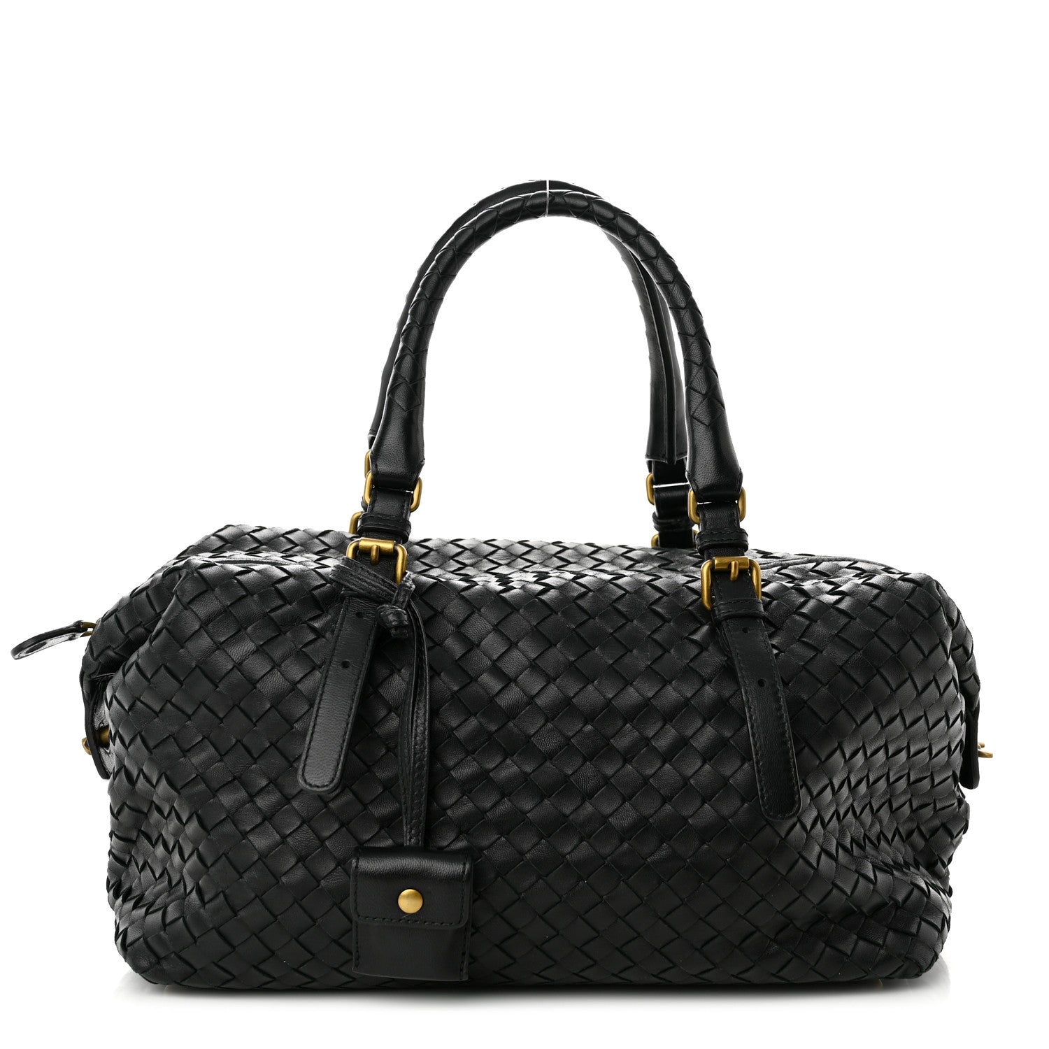 Bottega Veneta Nappa Intrecciato Boston Black 1 of 12