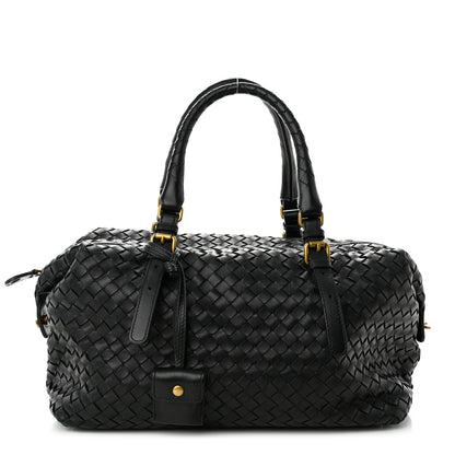 Bottega Veneta Nappa Intrecciato Boston Black 1 of 12