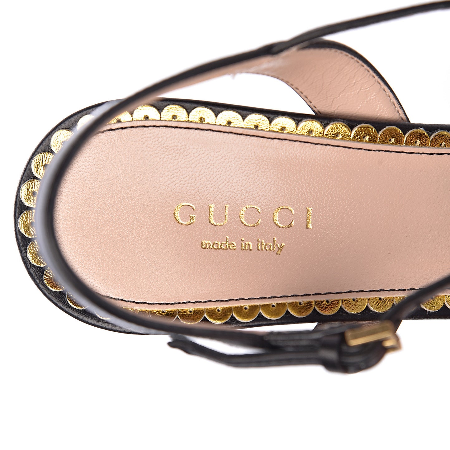 Nappa Queen Margaret Mid Heel Sandals 38.5 Black