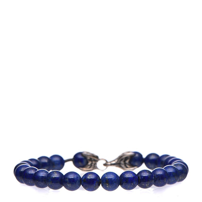 David Yurman Sterling Silver Lapis Lazuli 8mm Spiritual Beads Bracelet 1 of 7