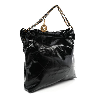 Chanel Shiny Calfskin Quilted Chanel 22 Black 4 of 11