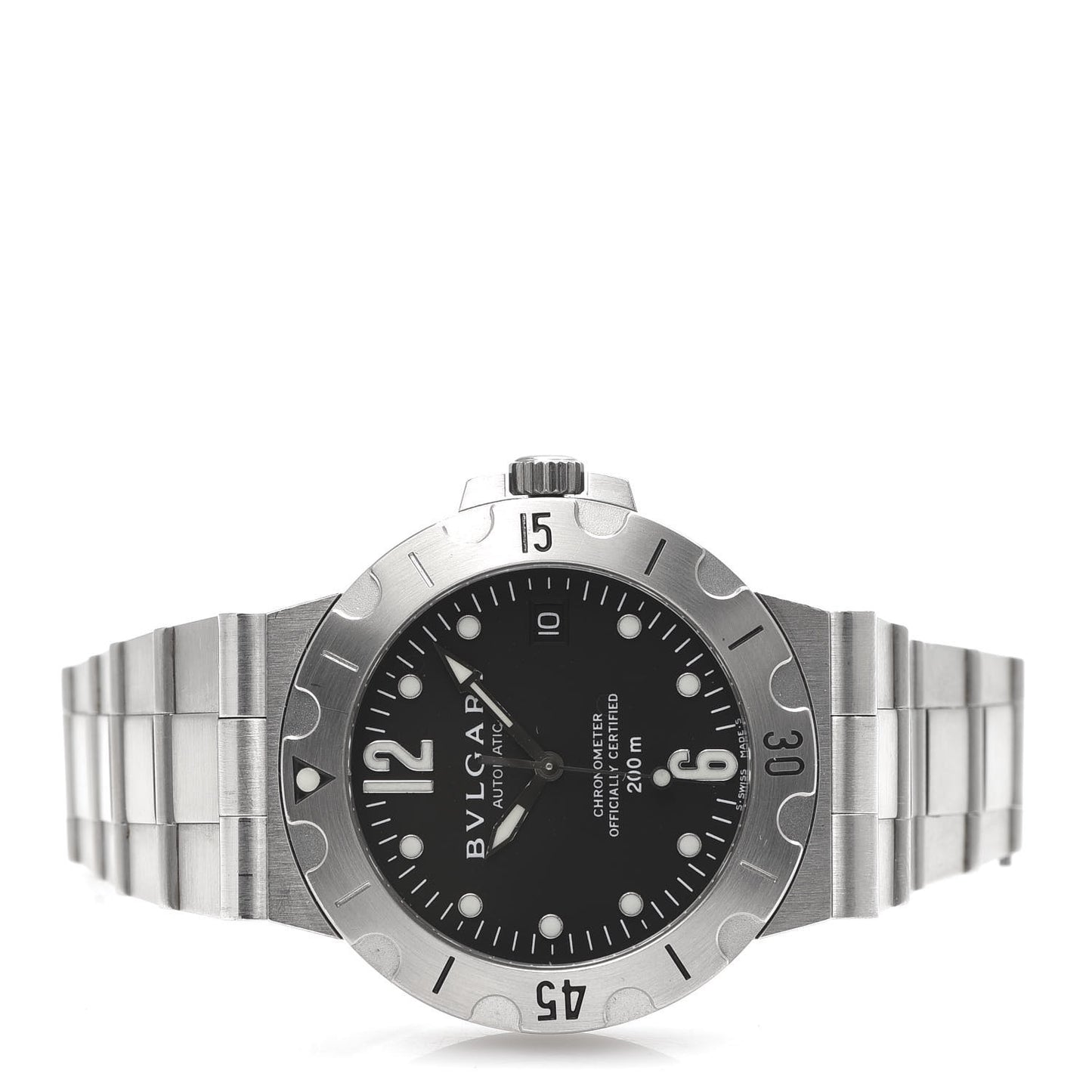 Stainless Steel 38mm Diagono Scuba Automatic Watch Black