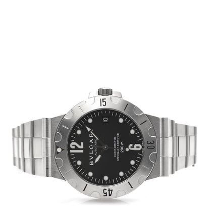 Bulgari Stainless Steel 38mm Diagono Scuba Automatic Watch Black 3 of 6