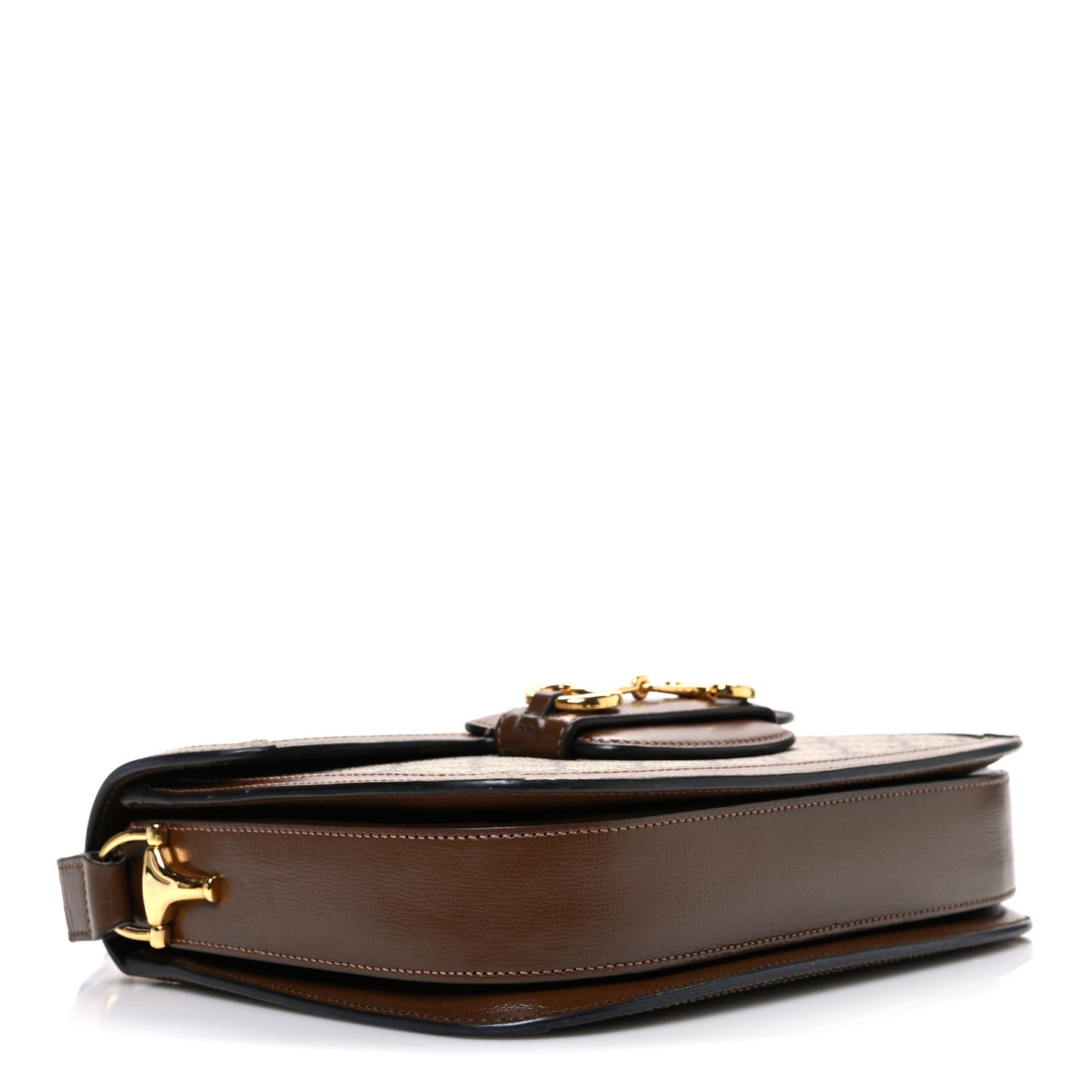 GG Supreme Monogram Horsebit 1955 Shoulder Bag Beige Brown Sugar