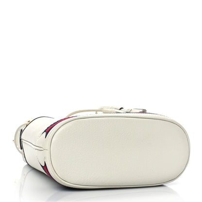 Gucci Glazed Textured Calfskin Web Small Ophidia Bucket Bag Mystic White 4 of 9