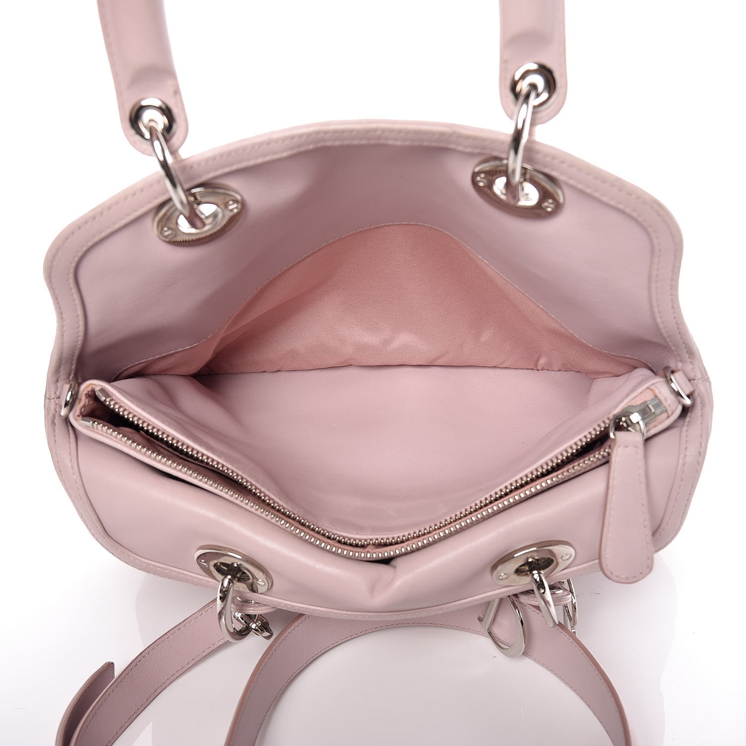 Christian Dior Lambskin Cannage Medium Granville Tote Pink 8 of 28