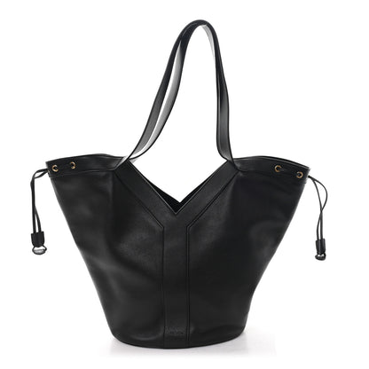 Saint Laurent Santorini Lux Calfskin Y Drawstring Tote Black 1 of 10
