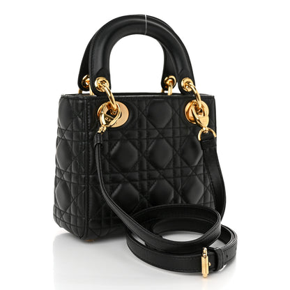 Christian Dior Lambskin Cannage Mini Lady Dior Black 3 of 10