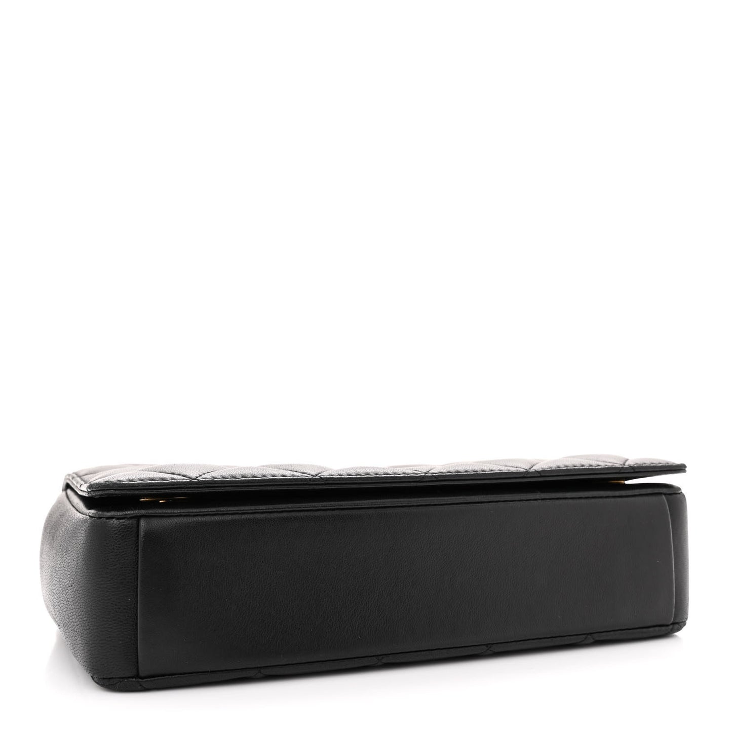 Lambskin Quilted Medium Diamond CC Flap Black