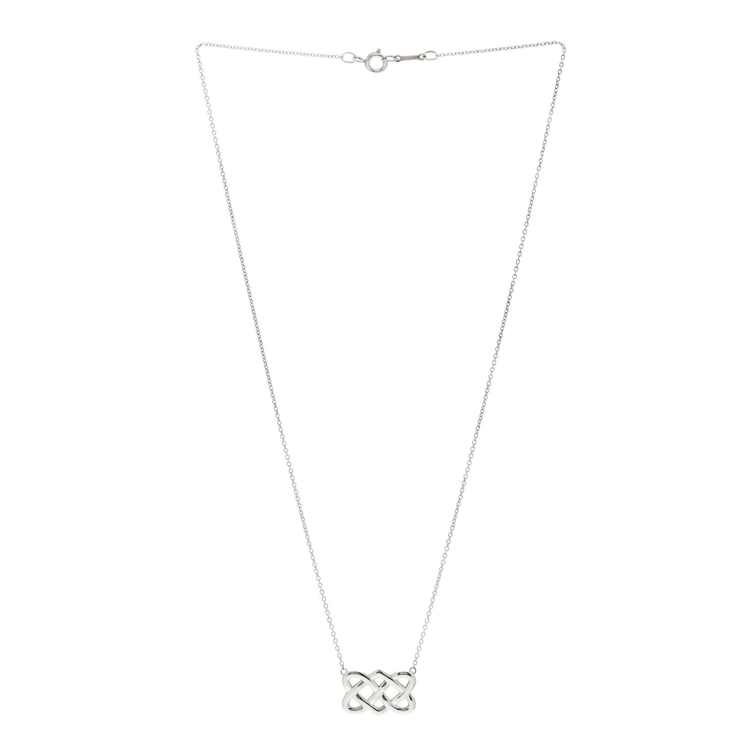 Tiffany Sterling Silver Paloma Picasso Celtic Knot Pendant Necklace 2 of 3