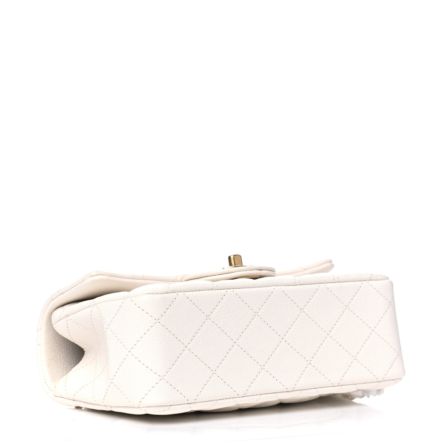 Chanel Caviar Quilted Mini Top Handle Rectangular Flap White 3 of 5