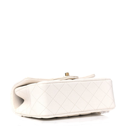 Chanel Caviar Quilted Mini Top Handle Rectangular Flap White 3 of 5