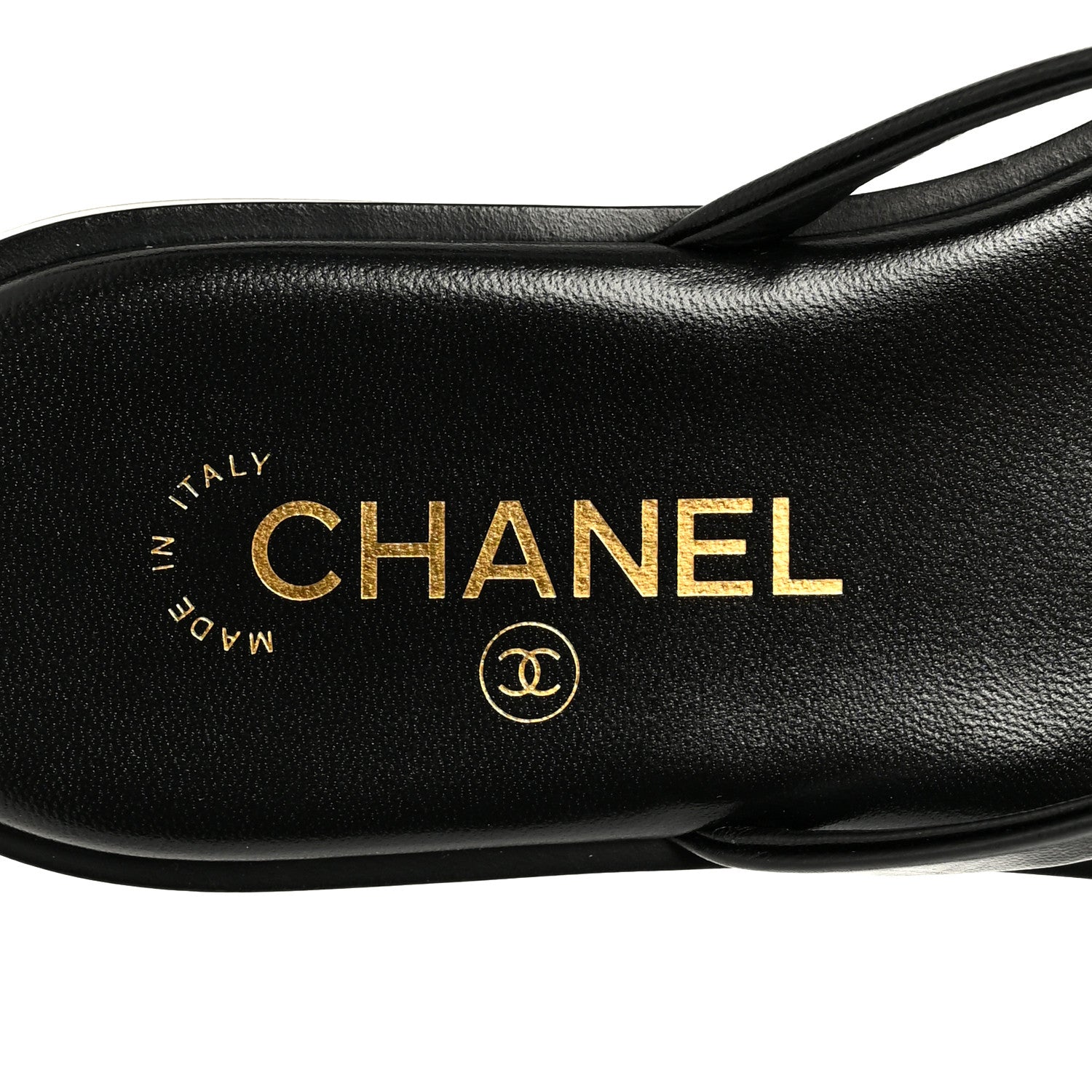 Chanel Lambskin CC Times Square Thong Sandals 38 Black 7 of 11