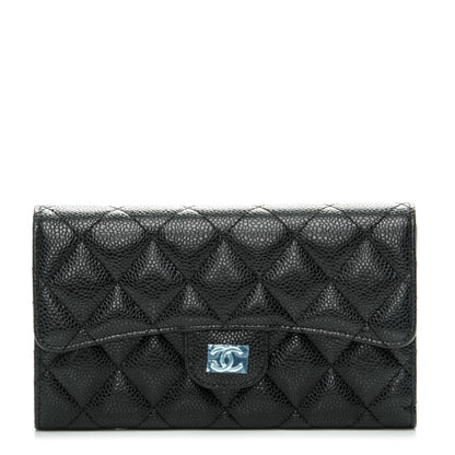 Chanel Caviar Quilted Large Flap Wallet Black 1 of 8