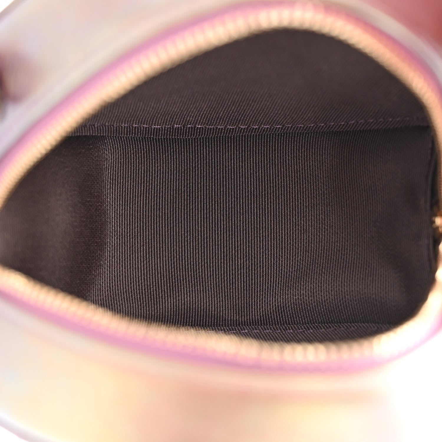Chanel Iridescent Lambskin Quilted Round Clutch With Chain Purple 5 of 11