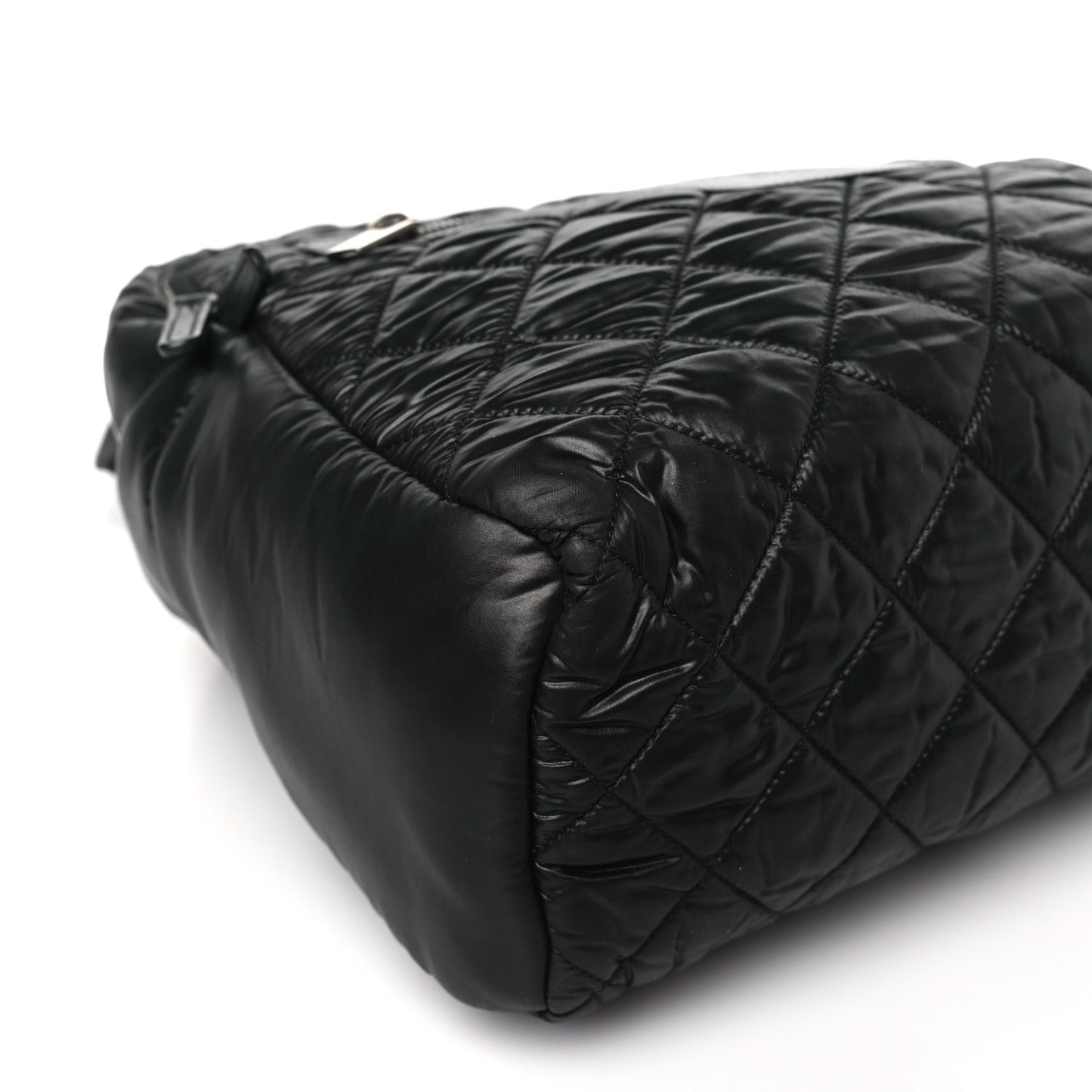 Nylon Quilted Coco Cocoon Backpack Black