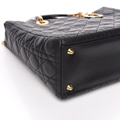 Christian Dior Lambskin Cannage Large Lady Dior Black 8 of 10