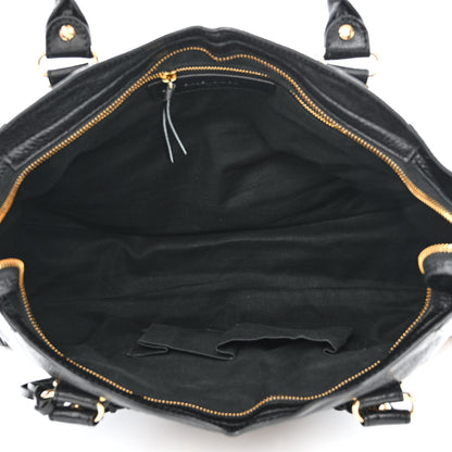 Balenciaga Chevre Gold Metallic Edge Hardware City Black 5 of 10