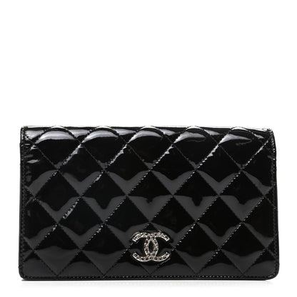 Chanel Patent Quilted Brilliant Yen Wallet Black 1 of 9