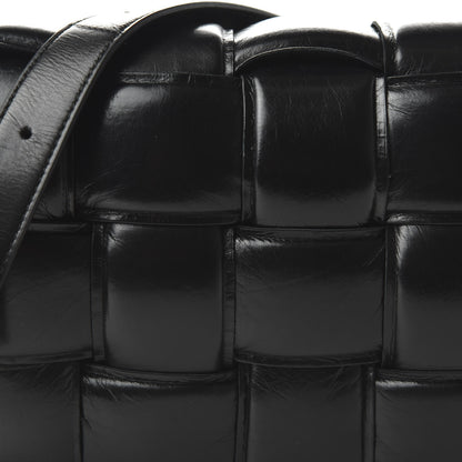Bottega Veneta Paper Calfskin Maxi Intreccio Padded Cassette Crossbody Bag Black 9 of 9