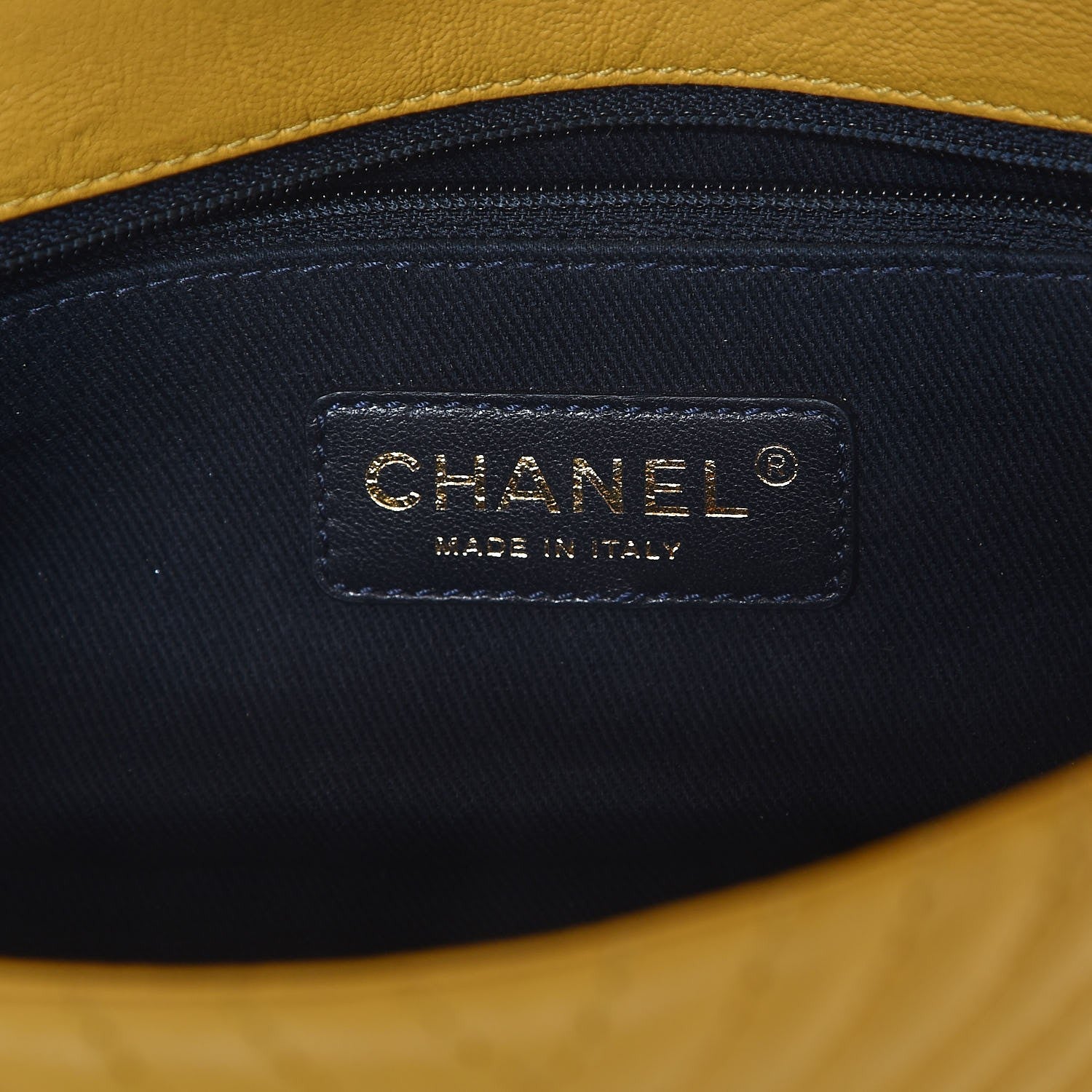 Chanel Calfskin Chevron Quilted Small Surpique Flap Yellow 7 of 11