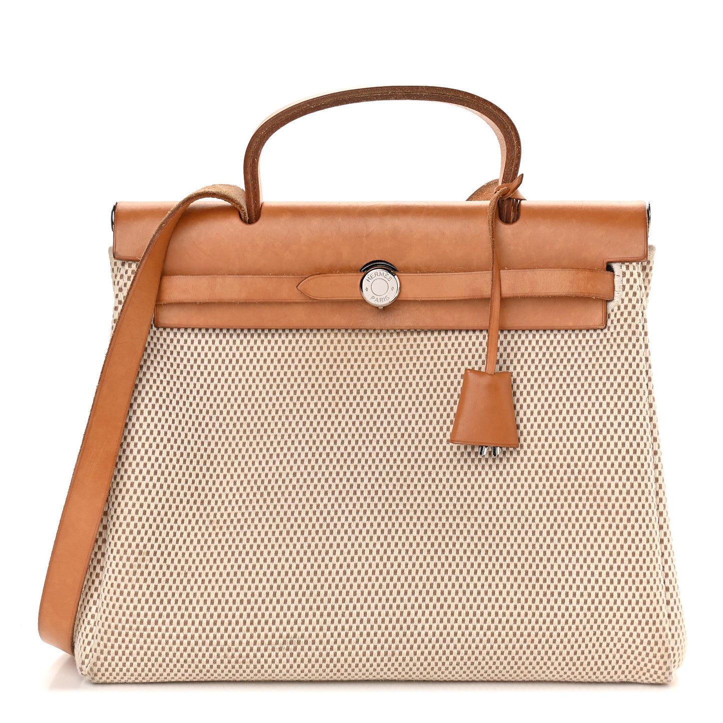 Toile Vache Calfskin Herbag PM 30 Black Natural