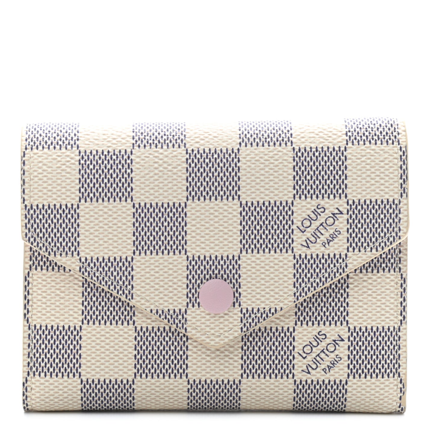 Damier Azur Victorine Wallet Rose Ballerine