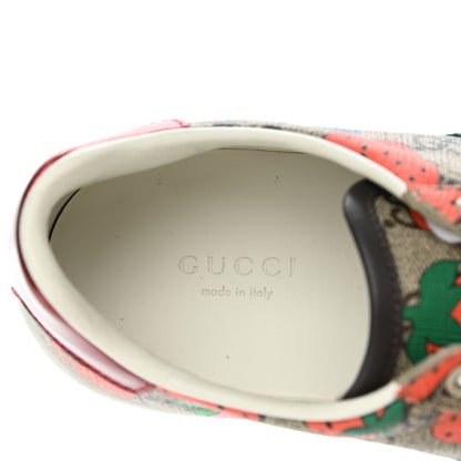 Gucci GG Supreme Monogram Strawberry Web Womens Ace Sneakers 36.5 Beige Multicolor Red Green 7 of 9
