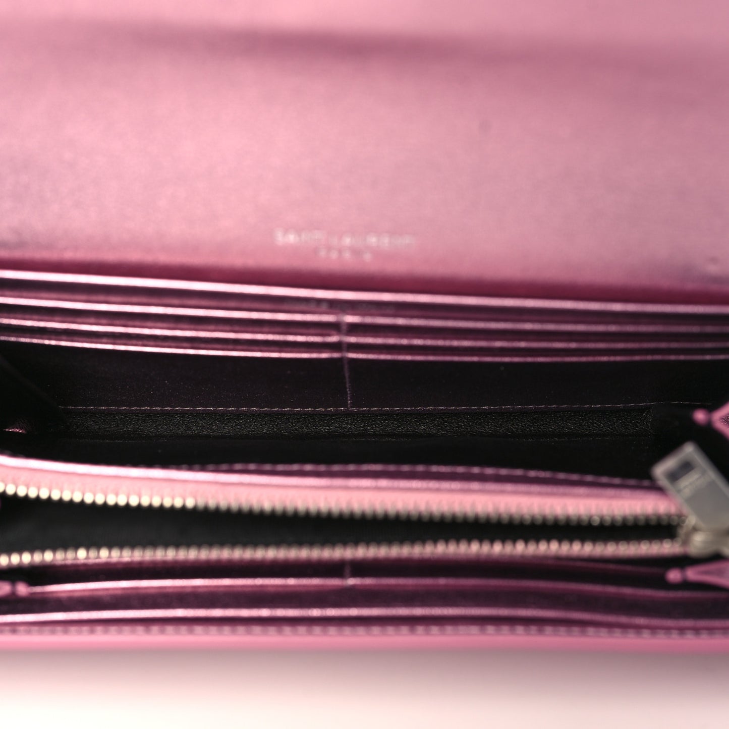 Metallic Calfskin Classic Monogram Cassandre Wallet New Azalea