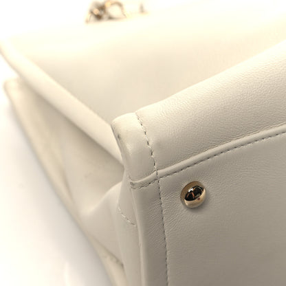 Chanel Calfskin CC Zipped Shopping Tote White 9 of 14