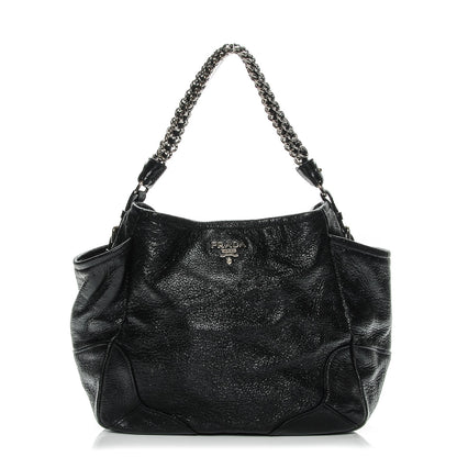 Prada Cervo Lux Chain Shoulder Bag Nero Black 1 of 8