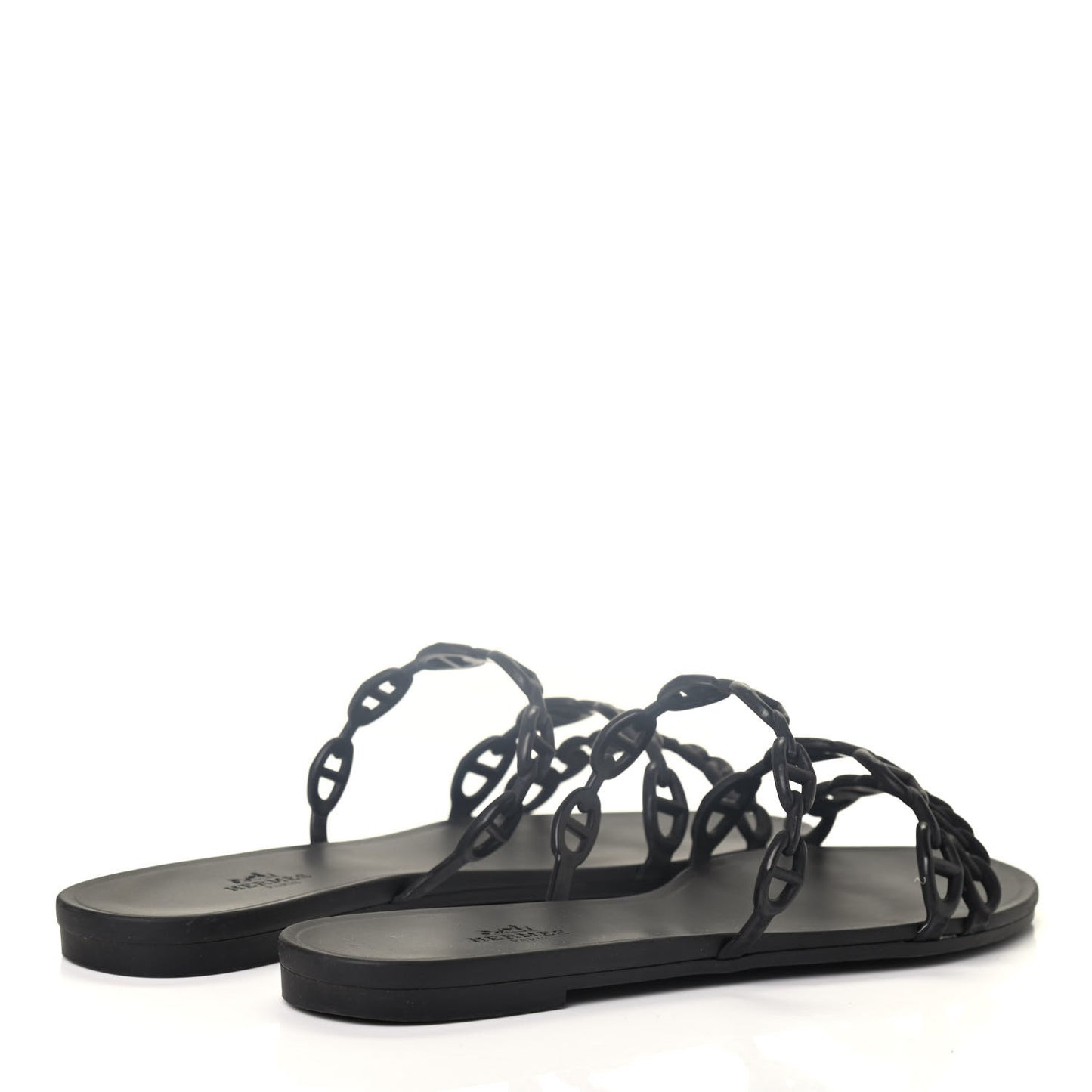 Rubber Chaine d'Ancre Rivage Sandals 38 Black