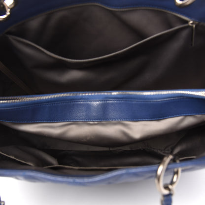 Chanel Caviar Quilted XXL Grand Shopping Tote GST Navy Blue 5 of 11