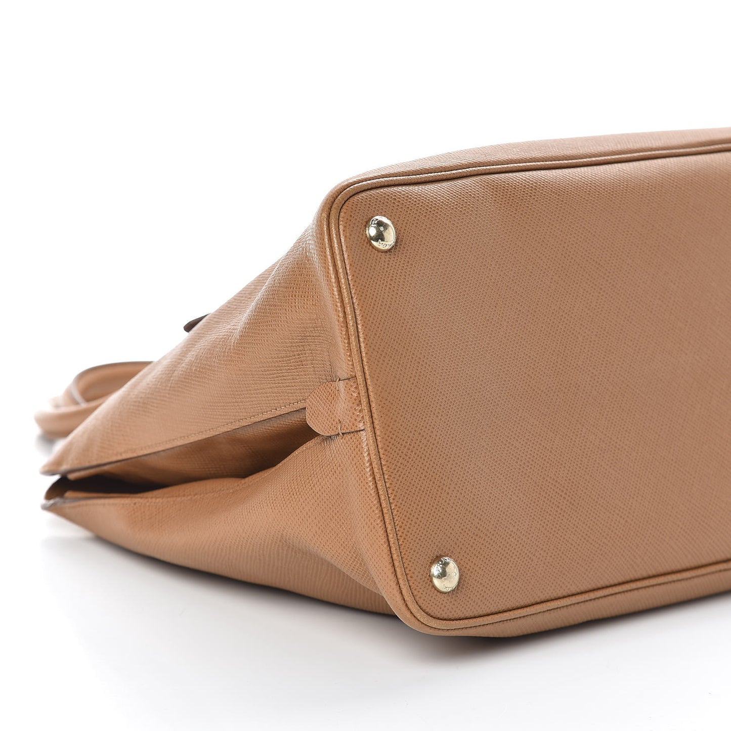 Saffiano Cuir Open Promenade Tote Caramel