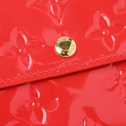 Louis Vuitton Vernis Sarah Wallet Rouge Grenadine 9 of 10