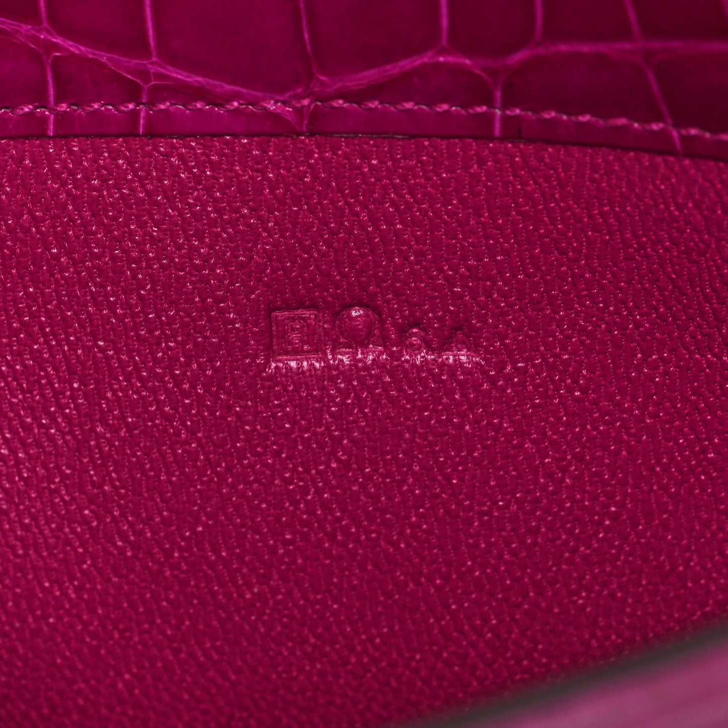 Shiny Alligator Constance Long Wallet Rose Scheherazade