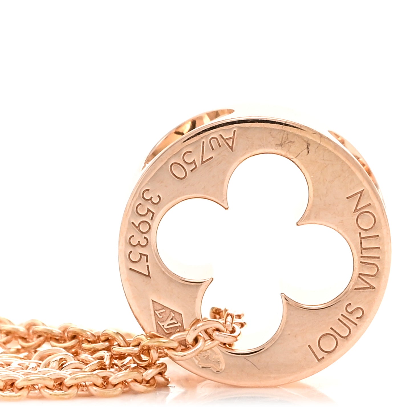 18K Pink Gold Empreinte Pendant Necklace