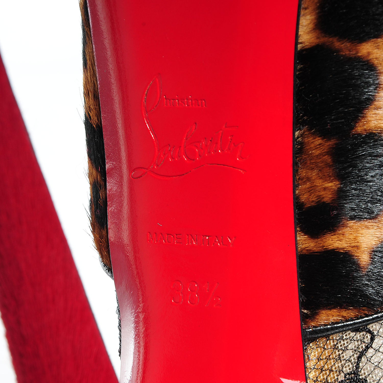 Christian Louboutin Lace Calf Hair Printed Leopard Aeronotoc 160 Bootie 38.5 6 of 6