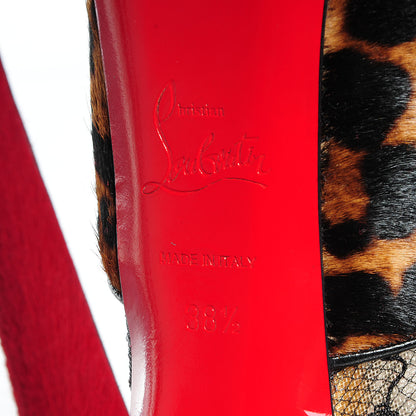 Christian Louboutin Lace Calf Hair Printed Leopard Aeronotoc 160 Bootie 38.5 6 of 6