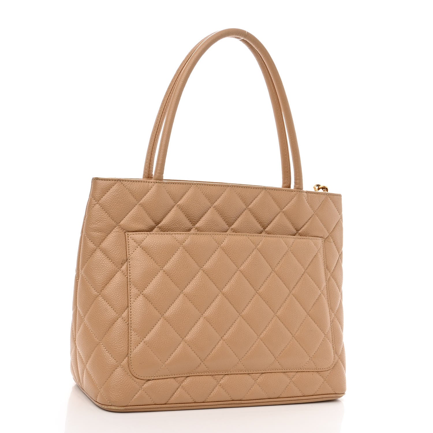 Chanel Caviar Quilted Medallion Tote Beige 3 of 11