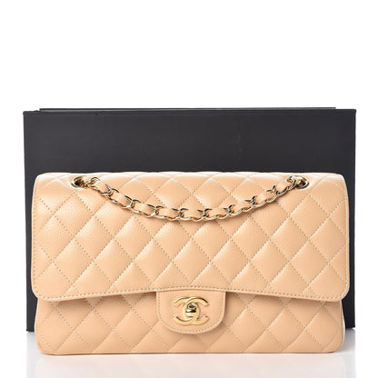 Chanel Caviar Quilted Medium Double Flap Beige Clair 10 of 10