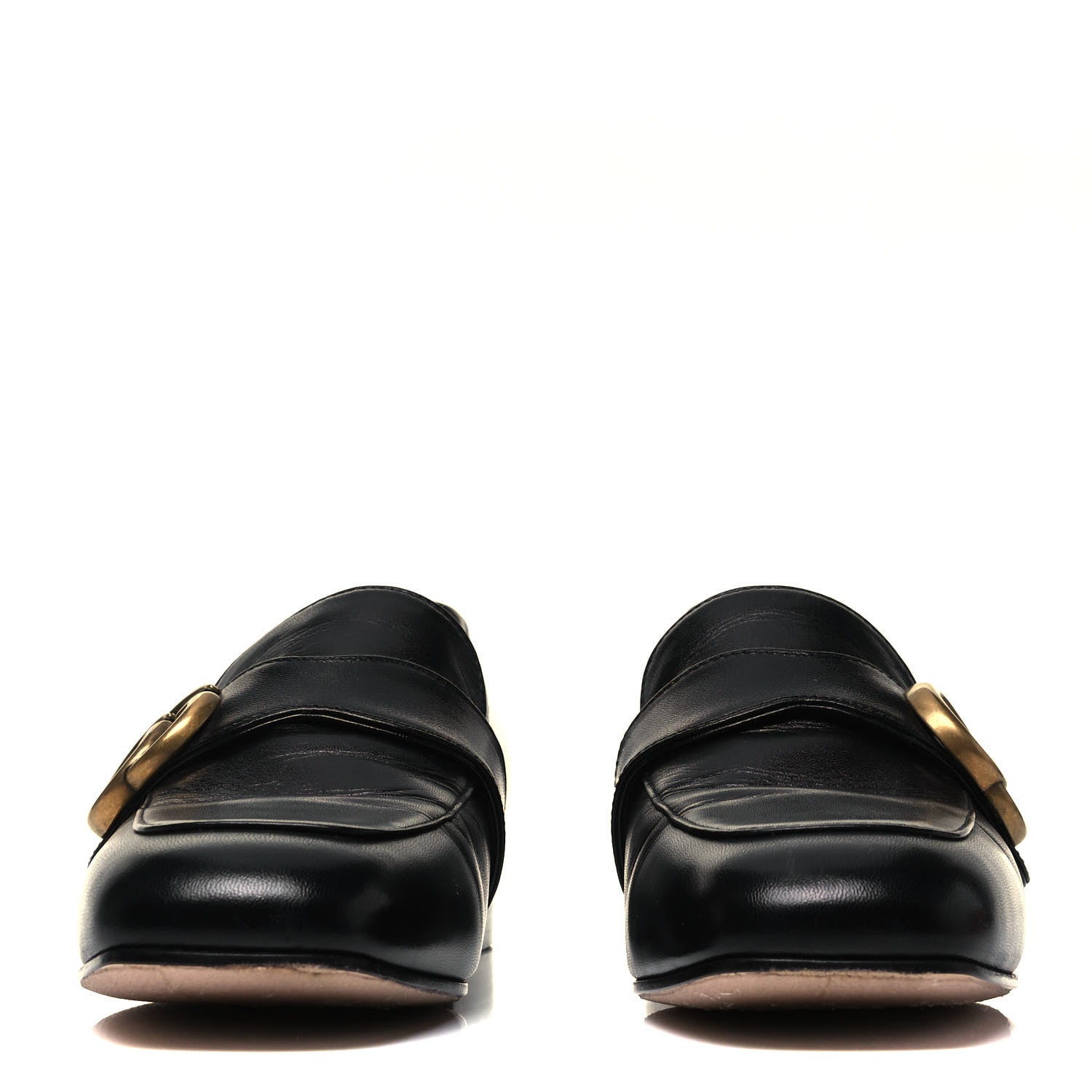 Gucci Malaga Kid Womens GG Marmont Loafers 36.5 Black 2 of 7