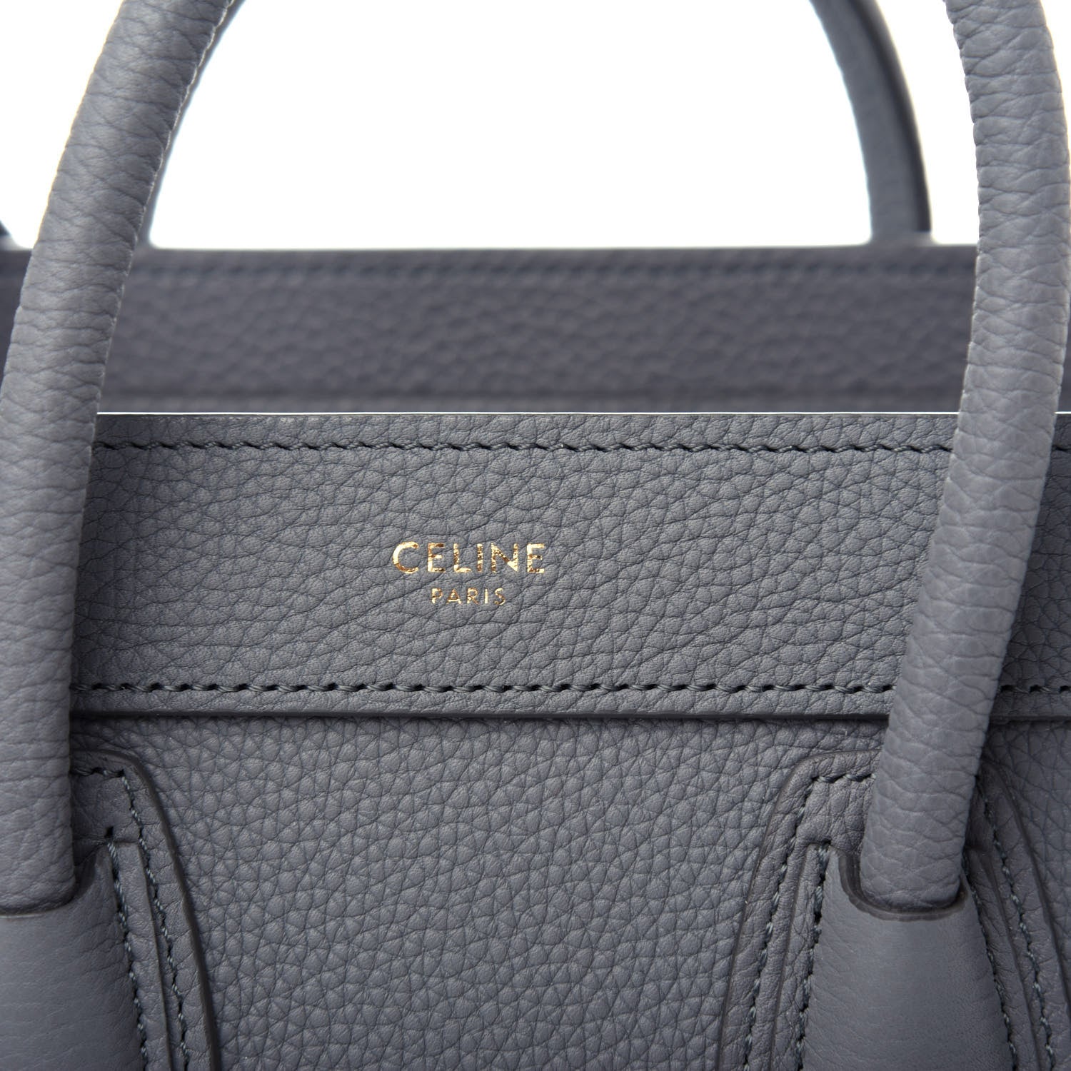 Celine Baby Drummed Calfskin Nano Luggage Kohl 10 of 10